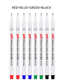 5pcs/6pcs Whiteboard Marker Pens, 0.5mm Fine Nib, Ideal For Writing On Whiteboards, Glass, Mirrors, Home, Office And School Supplies School Supplies,Back To School