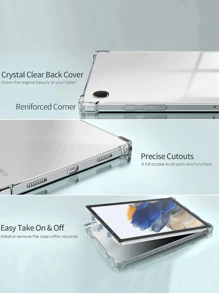Clear Case Compatible With Galaxy Tab/ IPad/ MatePad/ Honor Pad/ Tab/ Mi Redmi/ Fire HD Pad/ OPPO Pad/ Realme Pad 2/,Advanced Airbag Drop Protection,Flexible Silicone TPU Shockproof Anti-Scratch,Anti Yellowing,Slim-Fit Shell Case Cover, Clear