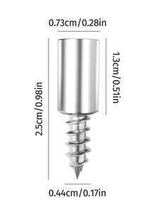 36pcs Shelf Support Pins With Screws - Durable Multipurpose Shelf Brackets, Suitable For Cabinets, Bookcases, Wardrobes And Furniture - Easy Installation, Secure Fixation - Silver - View 4