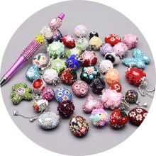 5 pezzi di perle in resina acrilica a forma di fiore di colore casuale per realizzare catene per telefono, accessori per la creazione di gioielli fai-da-te, con resistenza elevata