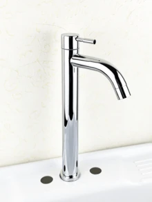 1个金色黑色银色面盆龙头 - 台面安装式单冷水龙头，不锈钢材质 - 易于安装的浴室水槽龙头，浴室配件，浴室工具