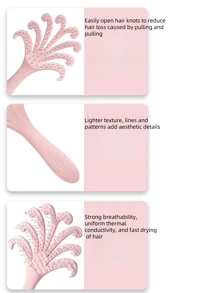 1pc 3-In-1 Massage Comb, 8-Prong Octopus Head Acupressure Comb To Stimulate Meridians And Smooth Hair