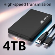 4TB Portable External Hard Disk HDD, 4TB Large Capacity USB Portable Hard Disk HDD, Suitable For All Types Of Notebook Office, Students, Professionals, Support  Game Console File/ Video/ Music Storage Expansion Backup