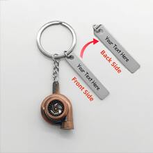 Llavero personalizado de turbo, llavero de turbo pesado para fanáticos del automóvil, llavero de automóvil personalizado con turbina giratoria, regalo del Día del Padre, regalos para esposo, papá, abuelo, novio, regalos para él, regalos de cumpleaños - Multicolor - Ver 9