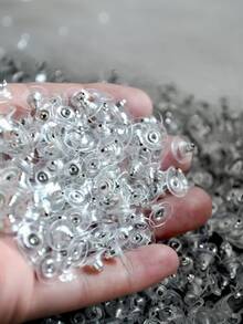 50条耳环带含耳垫和绑带，适合挂耳钉、鱼钩、耳环带、替换带、手袋替换带，适合较重的耳环 - 白色 - 查看 5