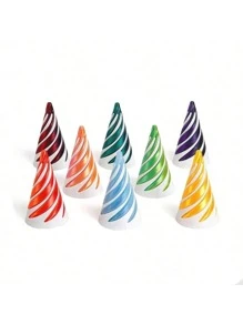 1 pièce de décoration d'arbre de Noël en forme de cône spiral imprimé en 3D en matériau plastique, convenant pour la décoration de bureau et de maisons de vacances. Convient pour les fêtes de Thanksgiving, d'anniversaire, de la Saint-Valentin, de Noël, de mariage, de printemps, d'Halloween et les fêtes pour adultes.