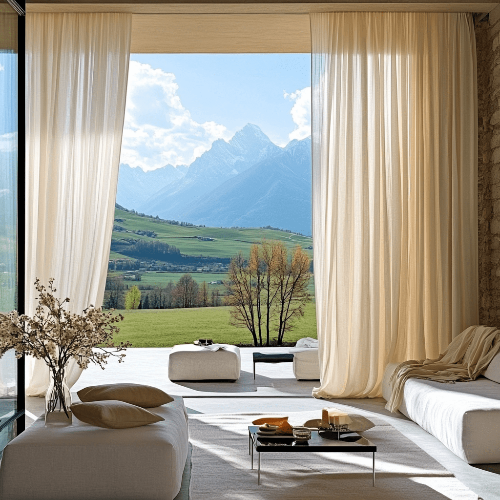 2pcs Artificial Linen Breathable Lightweight Luxurious Modern Curtain, Semi-Sheer Polyester Fiber Rod Pocket Decorative Curtain, Suitable For Patio, Porch, Gazebo, Cabin, All Seasons
