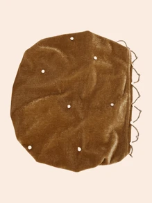 1pc Women Rhinestone Women Turban,Hijab Inner Cap,Fur Specialty Craft Diamond Chain Decorated Headscarf Elegant Middle East Fashion Headwrap