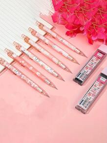 Peach Automatic Pencil Set, With 0.5mm HB Pencil Leads And Adorable Juicy Peach Themed Mechanical Pencils - Lightweight, Pink Themed Design, Suitable For School, Sketching And Drawing, Cute Automatic Pencils (Random Color)