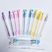 20pcs Small Size Colorful Bubble Wand, Transparent Bubble Blower For Birthday Party, Friends Gathering (Random Color & Design)