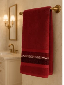 Toalha de Banho Eurotêxtil Luxo Lisa 1,40 x 0,70 Banhão Felpuda  varias Cores 2 Unidades - Verde - Visão 4