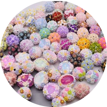 5 pezzi di perle in resina acrilica a forma di fiore di colore casuale per realizzare catene per telefono, accessori per la creazione di gioielli fai-da-te, con resistenza elevata