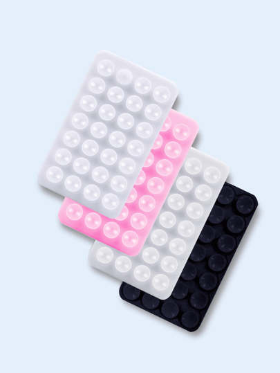 1 poignée adhésive double face en silicone pour téléphone, support à ventouse, poignée mains libres pour selfies et vidéos, support mural, support voiture, pour la maison, le bureau, la salle de bain, la cuisine, facile à nettoyer, sans traces, doux au toucher, accessoire réutilisable