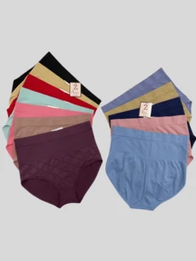 12  pantaletas o bikini 3/4 microfibra con control de abdomen y levanta glúteos cómodos colores surtidos - Multicolor - Ver 3