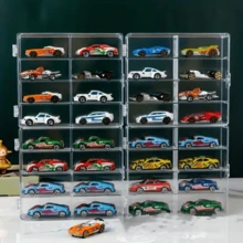 1pc/4pcs Toy Car Model Display Shelf, Transparent Model Storage Shelf, 8-Grid Storage Box Display Cabinet, Car Model Display Box, Can Be Stacked,Valentine's Day Gift,Birthday Gift - Clear - View 7