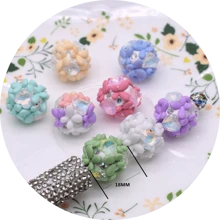 5 pezzi di perle in resina acrilica a forma di fiore di colore casuale per realizzare catene per telefono, accessori per la creazione di gioielli fai-da-te, con resistenza elevata