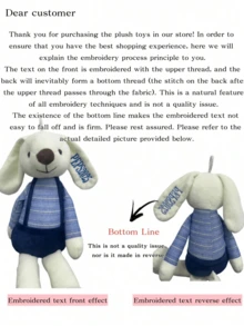 个性化兔子毛绒玩具 | 定制兔子（40厘米），耳朵上绣上您孩子的名字 | 柔软舒适的毛绒玩具，送给孩子的礼物 | 可定制，适合生日、新生儿派对、复活节、万圣节或圣诞节，这款定制毛绒兔子一定会给孩子们带来欢乐。2025万圣节配饰、玩具和游戏、创意定制装饰品、为您的家增添节日气氛 - 藍色 - 查看 7