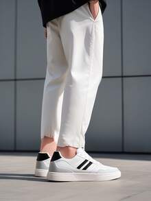 Men's Casual Tennis Shoes Original Comfortable And Durable R1712 - Đen và Trắng - Xem 3