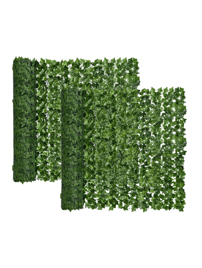 1 pezzo 100*300cm Schermo per recinzione in edera artificiale - Pannello di siepe finta in plastica con foglie e rampicanti, schermo per privacy, fogliame finto, protetto dai raggi UV, per decorazione della casa, della stanza, del giardino, della parete, per interni ed esterni, camera da letto, matrimonio, feste, compleanni, Natale