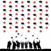 12 peças Decorações de Festa de Formatura, Boné de Formatura, Ornamentos Pendurados em Forma de Estrela, Adequado para Decoração de Bottom de Cerimônia de Formatura