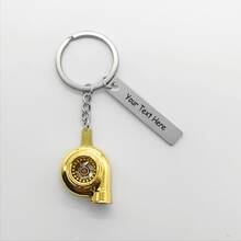 Llavero personalizado de turbo, llavero de turbo pesado para fanáticos del automóvil, llavero de automóvil personalizado con turbina giratoria, regalo del Día del Padre, regalos para esposo, papá, abuelo, novio, regalos para él, regalos de cumpleaños - Multicolor - Ver 11