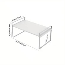 1/2 Tier Kitchen Cabinet Organizer Rack, Carbon Steel + ABS Multifunctional Countertop Spice Pot Bowl Dish Storage Shelf, Suitable For Kitchen, Study, Office (Not For Heavy Items)
