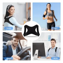 2026 最新款 ComfortFit 男女通用姿势矫正器 - 可调节、透气矫形支具 - 无缝设计，支撑上背部、脊柱、颈部和肩部 - 适合日常佩戴，稳定锁骨 - 促进健康姿势，预防驼背