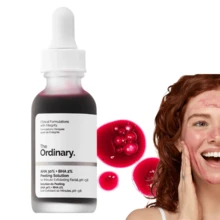 Serum facial the ordinary aha 30 por ciento bha 2 por ciento peeling solution 30ml para piel mixta tratamiento exfoliante aclarante unifica tono facial reduce imperfecciones suaviza textura cuidado avanzado rutina - Rojo violeta - Ver 2