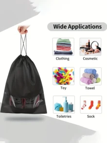 Transparent Plastic Shoe Storage Bags, Travel Shoe Packing Bags, Drawstring Shoe Organizer Bags, Unisex Shoe Storage Pouches, Essential For Travel, Beach, Vacation And Back To School Shoe Bag Travel Organizer Drawstring Shoes Pouch Shoes Cover Portable Dust-Proof For Men For Women Packing Cubes Travel Essential Cruise Essentials Vacation Essentials - Multicolor - View 5