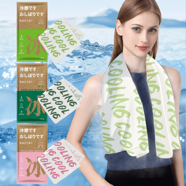 1 / 3/5PCS Cooling And Sweating Wipes, Anti Sweating Towels, Alcohol Free, Water Free, Herbal Fragrance Type, Wipe Face, Refreshing, Cooling And Awakening, Sweating Removal, Portable And Independently Packaged