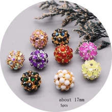 5 pezzi di perle in resina acrilica a forma di fiore di colore casuale per realizzare catene per telefono, accessori per la creazione di gioielli fai-da-te, con resistenza elevata