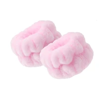 1 Face Washing Headband/2 Face Washing Wrist Straps/3 Set Of Hydrotherapy Headbands, Makeup Headbands, Face Washing Headbands, Skincare Headbands, Pink Velvet Fluffy Sponge Headbands, Bows, Bubbles, Hydrotherapy Headbands, Wristbands, Set Of Women's And Girls' Hair Accessories