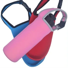 1pc Water Bottle Sleeve, Solid Color Cap, With Shoulder Strap, Keeps Water Bottle Cool, Convenient To Carry, Handled Design For Easy Carrying, Portable Protective Case To Keep Your Water Bottle Cool And Convenient To Carry! Suitable For Travel, Camping, Sports And Outdoor Use
