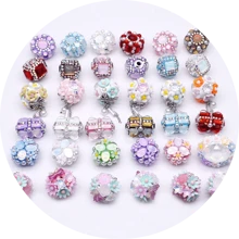 5 pezzi di perle in resina acrilica a forma di fiore di colore casuale per realizzare catene per telefono, accessori per la creazione di gioielli fai-da-te, con resistenza elevata