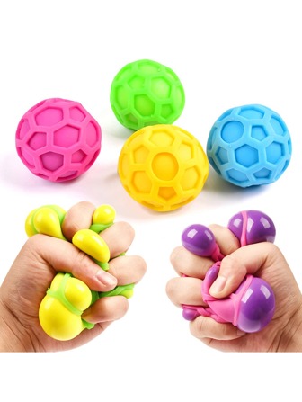 1 件 - TPR 释放彩虹面粉球、变色面粉球、释放珠球、减压玩具 TPR 捏捏音乐