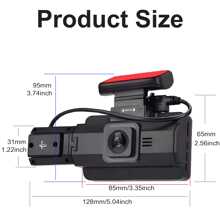 3-Inch Dual Lens Dash Cam For Vehicles, 32G Memory Card, Front And Rear Dual Channel Video Recording, Supports Loop Recording, Night Vision, Wide Angle, Car Video Recorder, Automotive Black Box