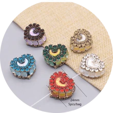 5 pezzi di perle in resina acrilica a forma di fiore di colore casuale per realizzare catene per telefono, accessori per la creazione di gioielli fai-da-te, con resistenza elevata