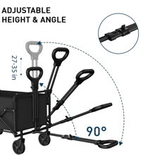 Tuenort 1pc 300LBS Garden Wagon, Heavy-Duty Collapsible Cart, Foldable Wagon, Folding Outdoor Utility Yard Cart, Camping Gear And Equipment, Large Capacity, Portable Grocery Wagon, All-Terrain Cart For Carring Christmas Decorations & Home Decor