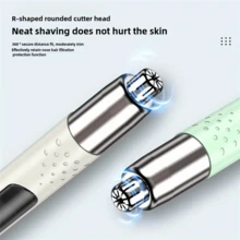 Portable Electric Nose Hair Trimmer, Type-C Charging Interface.With LED Display.Stainless Steel Cutter Head, Removable And Washable.Compact And Portable, With Long Battery Life, It Is Suitable For Trimming Nose Hair, Eyebrows, And Ear Hair.Fashionable And Simple, Unisex.