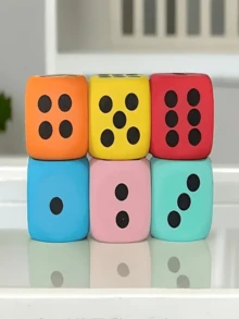 1pc Extra Large Rounded Corner Dice 8cm/3.15inch, EVA Grinded Colorful Funny Dice Toy, Suitable For Party Favors - Multicolor - View 8
