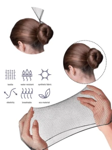 黑色发网 - 24 英寸，弹性隐形网状发网，适用于餐饮服务、芭蕾舞发髻、睡眠、女性及假发（黑色） - 彩色 - 查看 6