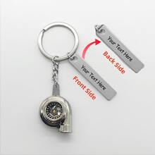 Llavero personalizado de turbo, llavero de turbo pesado para fanáticos del automóvil, llavero de automóvil personalizado con turbina giratoria, regalo del Día del Padre, regalos para esposo, papá, abuelo, novio, regalos para él, regalos de cumpleaños - Multicolor - Ver 8
