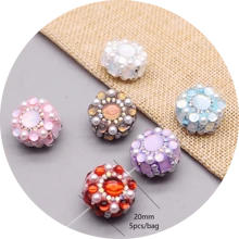 5 pezzi di perle in resina acrilica a forma di fiore di colore casuale per realizzare catene per telefono, accessori per la creazione di gioielli fai-da-te, con resistenza elevata