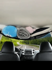 1pc Universal Car Roof Net Bag, Adjustable Zipper Car Storage Cargo Mesh Netting Organizer