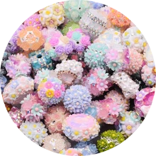 5 pezzi di perle in resina acrilica a forma di fiore di colore casuale per realizzare catene per telefono, accessori per la creazione di gioielli fai-da-te, con resistenza elevata