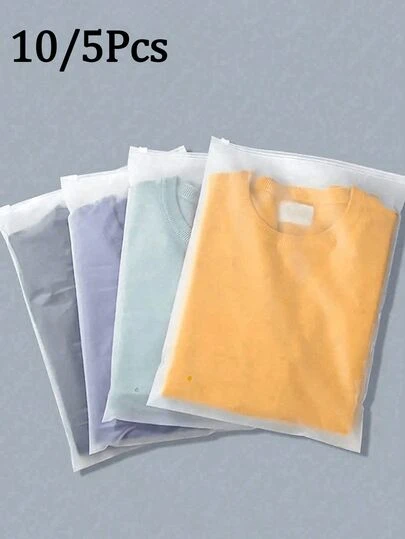 2/5/10 件透明储物袋，用于 DIY 工艺品用品、运输包装袋、磨砂拉链塑料袋，用于保持衣物清洁、透明塑料服装袋，用于包装 T 恤、衬衫、文件、衣服塑料密封袋、可重复使用磨砂可重复密封袋、医院包、孕妇必需品旅行储物袋整理器、节省空间的储物袋、鞋子、化妆品、旅行旅行必需品、旅行配件、旅行包、假期、返校、学校用品、收纳袋、宿舍必需品、大学