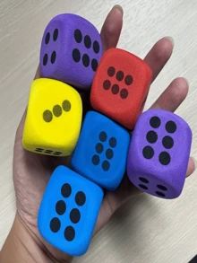 1pc Extra Large Rounded Corner Dice 8cm/3.15inch, EVA Grinded Colorful Funny Dice Toy, Suitable For Party Favors - Multicolor - View 10