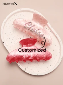 Customized Handmade Crystal Rhinestone Cloud Design Acrylic Hair Clip, Korean Fashion Accessory, Metallic Tone, Elevated Hair Claw For Updo, Colorful, Cute, Adorable, Funny, Kawaii, For Teacher, For Boys And Girls, For Teenagers, Junior High School Students, Middle School Students, High School Senior High School Students, College Students, University Students, Freshman, Sophomore, Underclassmen, Delicate Romance, Fall Decor