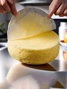 100 Piezas de papel de hornear redondo antiadherente, forros liberadores de moldes de tartas redondos - Perfecto para tartas de queso, tartas esponjosas, galletas, panes, freidoras de aire, ollas holandesas, separadores de magdalenas y tartas congeladas - Blanco - Ver 7