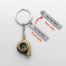 Llavero personalizado de turbo, llavero de turbo pesado para fanáticos del automóvil, llavero de automóvil personalizado con turbina giratoria, regalo del Día del Padre, regalos para esposo, papá, abuelo, novio, regalos para él, regalos de cumpleaños - Multicolor - Ver 13